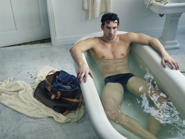  Michael Phelps, vestido con Speedo para Louis Vuitton. ¿Tendrá futuro como modelo?